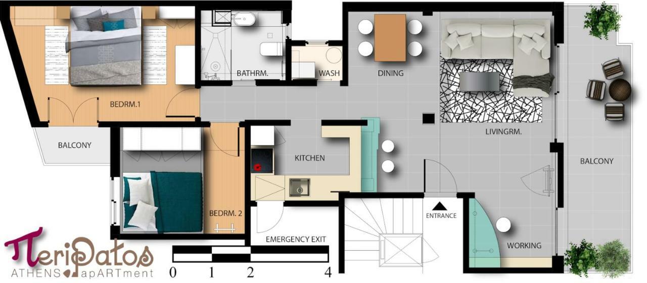 אתונה Peripatos Apartment מראה חיצוני תמונה